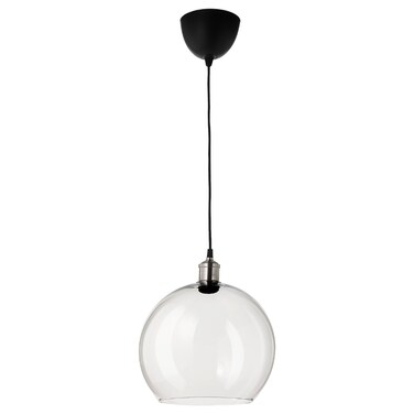 Pendant Lamp Clear Glass/Nickel-Plated