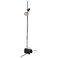 Floor Lamp With Light Bulb Black/Globe Grey Clear Glass
