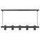 Pendant Lamp With 5 Lamps Black 113 Cm