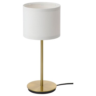 Table Lamp White/Brass 41 Cm