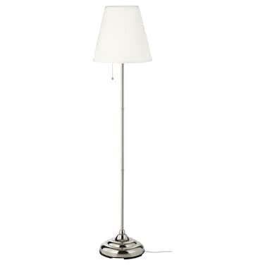 Floor Lamp Nickel-Plated/White