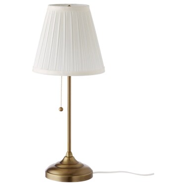 Table Lamp Brass/White