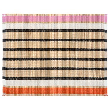 Place Mat Banana Fibre/Stripe Pattern 35X45 Cm