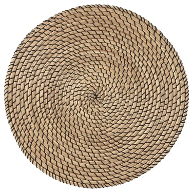 Place Mat Seagrass/Black 37 Cm