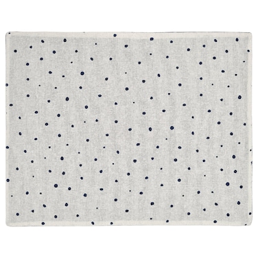 Place Mat White/Dark Blue 45X35 Cm