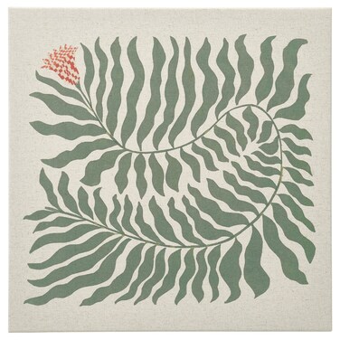 Picture Checkered Flower 56X56 Cm