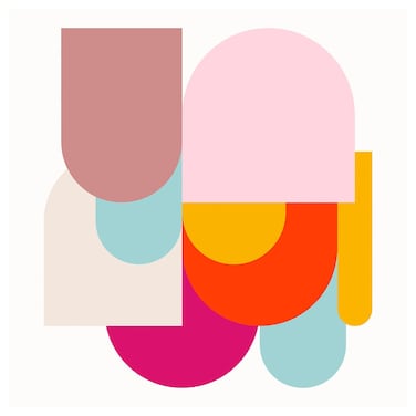 Picture Colourful Shapes 56X56 Cm