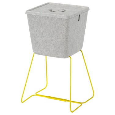Basket Grey/Yellow 30X33X30 Cm