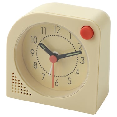 Alarm Clock Pale Yellow 8X8 Cm