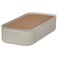 Box With Lid Light Beige 12X24X6 Cm