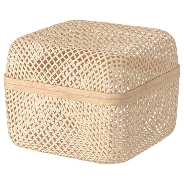 Box With Lid Natural 30X30X23 Cm