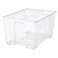 Box With Lid Transparent 79X57X43 Cm/130 L