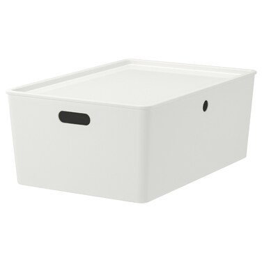 Box With Lid White 37X54X21 Cm