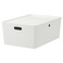 Box With Lid White 37X54X21 Cm