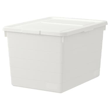 Box With Lid White 38X51X30 Cm