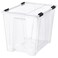 Box With Lid/Clip Lock Transparent/Black 57X39X43 Cm/65 L