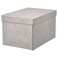 Storage Box With Lid Velvet Light Grey 18X25X15 Cm