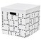 Storage Box With Lid White/Dotted 32X35X31 Cm