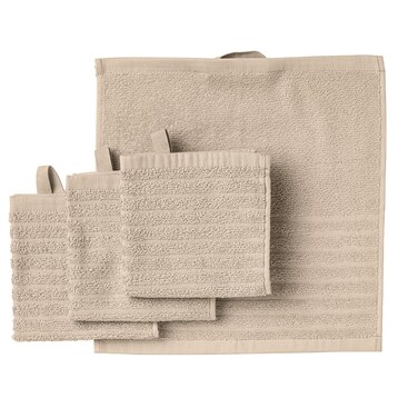 Washcloth Light Beige 4 In Pack 30X30 Cm