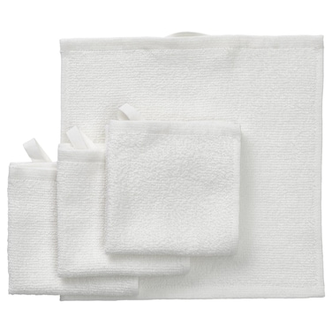 Washcloth White 4 In Pack 25X25 Cm