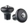 2 In Pack Knob Black/Chrome-Plated 30 Mm