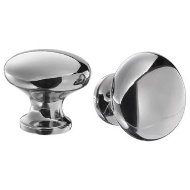 2 In Pack Knob Chrome-Plated 27 Mm