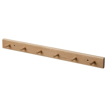 Rack With 6 Knobs Oak