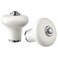 2 In Pack Knob Off-White/Chrome-Plated 30 Mm