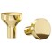 2 In Pack Knob Brass-Colour 21 Mm
