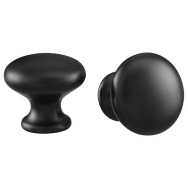 2 In Pack Knob Black 27 Mm