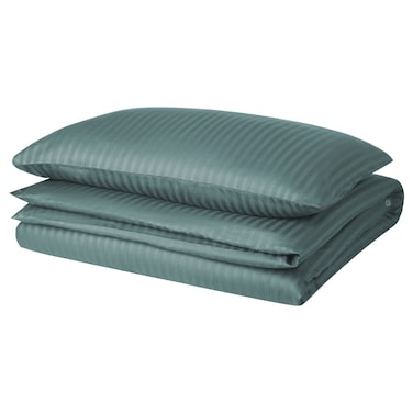 Duvet Cover And Pillowcase Blue-Green 150X200/50X80 Cm