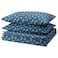 Duvet Cover And 2 Pillowcases Dark Blue/Light Blue 240X220/50X80 Cm