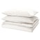 Duvet Cover And 2 Pillowcases White 240X220/50X80 Cm