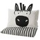 Duvet Cover And Pillowcase Black White/Zebra 150X200/50X80 Cm