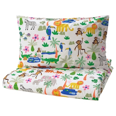Duvet Cover And Pillowcase Multicolour/Jungle 150X200/50X80 Cm