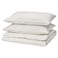 Duvet Cover And 2 Pillowcases White/Beige 240X220/50X80 Cm