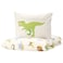 Duvet Cover And Pillowcase Dinosaurs/White 150X200/50X80 Cm