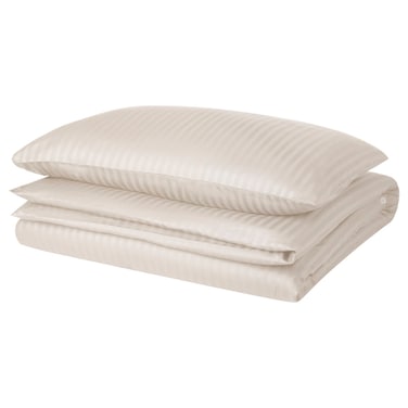 Duvet Cover And Pillowcase Light Beige 150X200/50X80 Cm