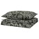 Duvet Cover And Pillowcase Dark Green/Floral Pattern 150X200/50X80 Cm