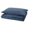 Duvet Cover And Pillowcase Dark Blue/Light Brown 150X200/50X80 Cm