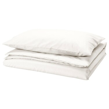 Duvet Cover And Pillowcase White 150X200/50X80 Cm