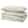 Duvet Cover And 2 Pillowcases White/Green 240X220/50X80 Cm