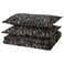 Duvet Cover And 2 Pillowcases Black Multicolour/Floral Pattern 240X220/50X80 Cm