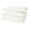 Duvet Cover And 2 Pillowcases White 240X220/50X80 Cm