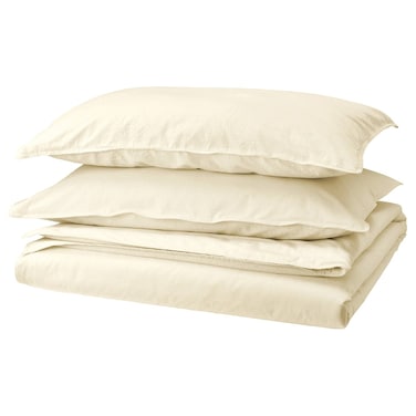 Duvet Cover And 2 Pillowcases Natural 240X220/50X80 Cm