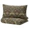 Duvet Cover And 2 Pillowcases Dark Green/Multicolour 240X220/50X80 Cm