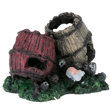 Barrel Aquarium Decoration (12 x 9 x 9.2 cm)