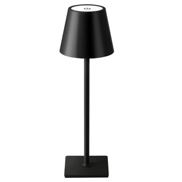 Cordless USB Rechargable Dimmable Table Lamp (Black, 5 W)