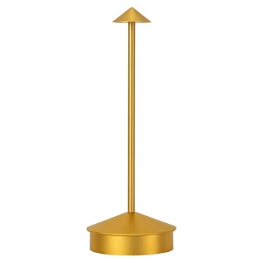 Cordless USB Rechargable Dimmable Table Lamp (Gold, 3 W)