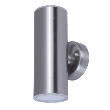 Candiac LED Fixed Outdoor Double Wall Light (Warm White, Stainless Steel)